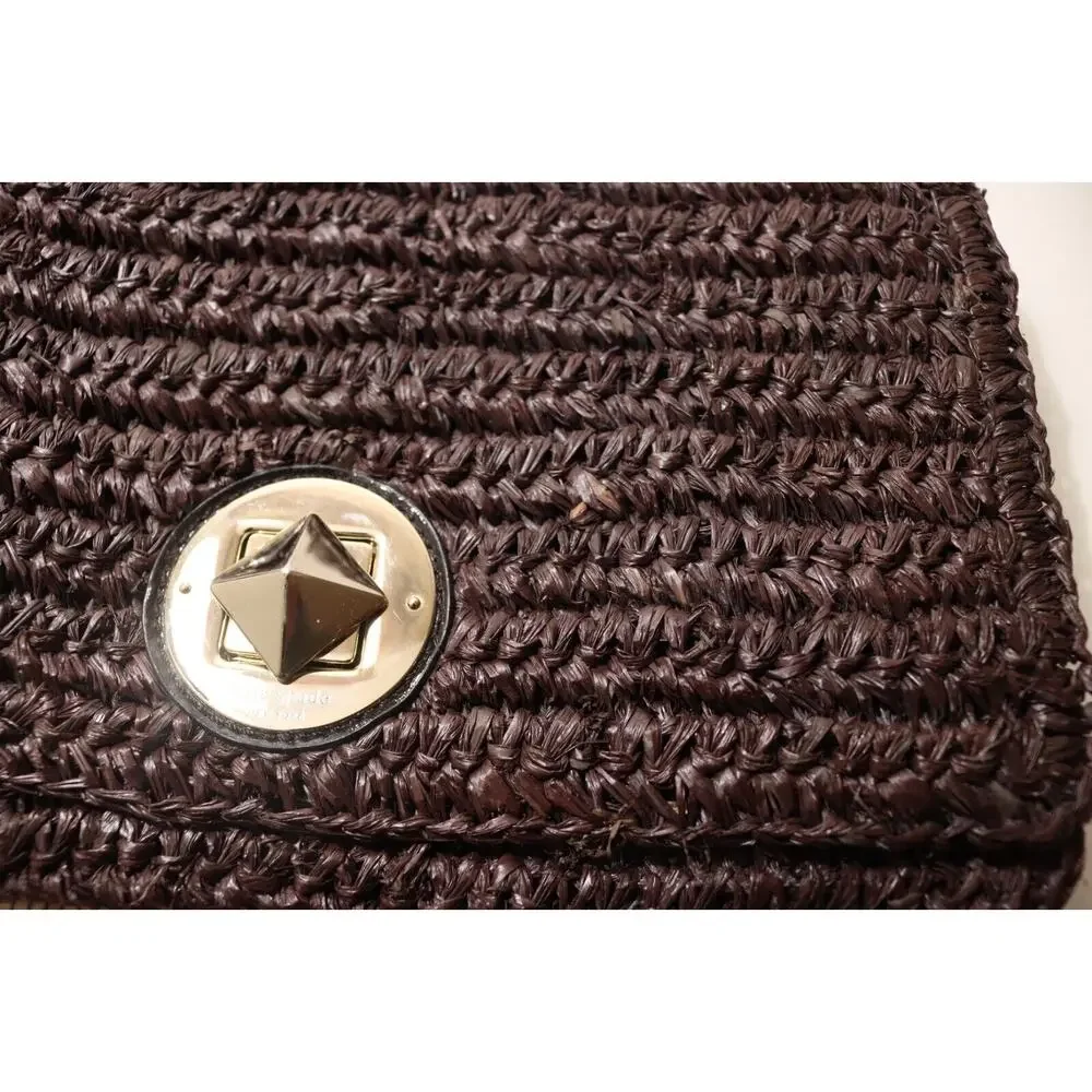 Kate Spade New York Rose Hall Monette Brown Wicker Shoulder Bag RARE! - Picture 13 of 16